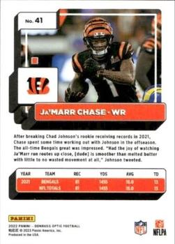 2022 Donruss Optic #41 Ja'Marr Chase Back