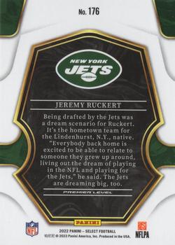 2022 Panini Select #176 Jeremy Ruckert Back