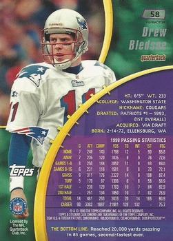 1999 Stadium Club Chrome - Refractors #58 Drew Bledsoe Back