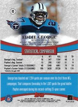 1999 Topps Gold Label - Race to... Red #R9 Eddie George Back