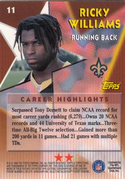 1999 Topps Stars - Two Star #11 Ricky Williams Back