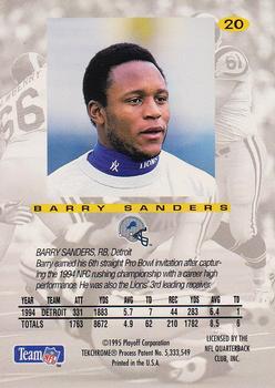1995 Playoff Absolute #20 Barry Sanders Back