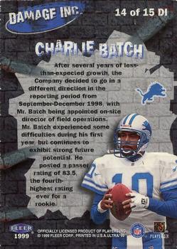 1999 Ultra - Damage, Inc. #14 DI Charlie Batch Back