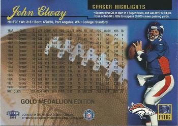 1999 Ultra - Gold Medallion #190G John Elway Back