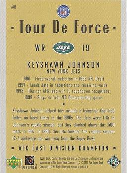 1999 Upper Deck Century Legends - Tour de Force #A10 Keyshawn Johnson Back