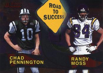 2000 Bowman - Road to Success #R1 Chad Pennington / Randy Moss Front