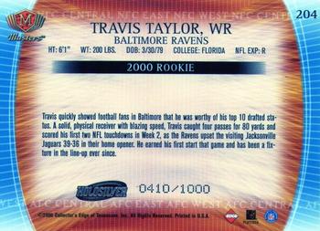 2000 Collector's Edge Masters - HoloSilver #204 Travis Taylor Back