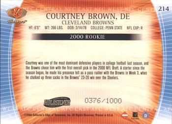 2000 Collector's Edge Masters - HoloSilver #214 Courtney Brown Back