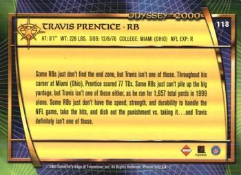 2000 Collector's Edge Odyssey - Retail #118 Travis Prentice Back