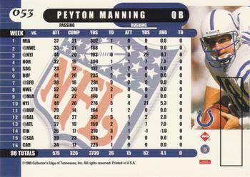 2000 Collector's Edge Peyton Manning Destiny #053 Peyton Manning Back