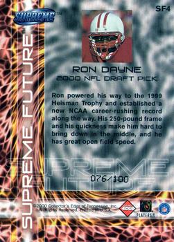 2000 Collector's Edge Supreme - Supreme Future #SF4 Ron Dayne Back