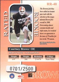 2000 Donruss - Rated Rookies #RR-40 Courtney Brown Back