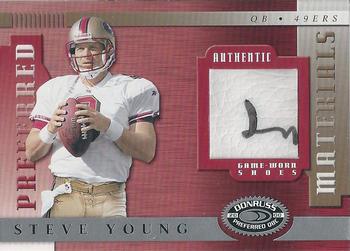 2000 Donruss Preferred - Materials #PM-10 Steve Young Front