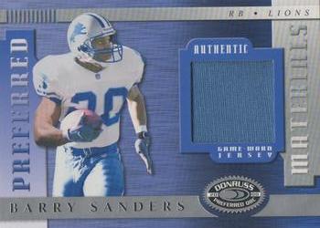 2000 Donruss Preferred - Materials #PM-21 Barry Sanders Front