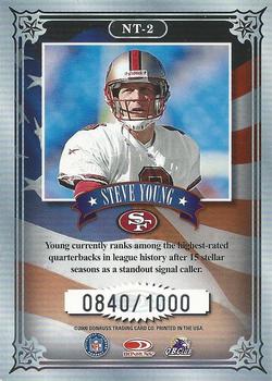 2000 Donruss Preferred - National Treasures #NT-2 Steve Young Back