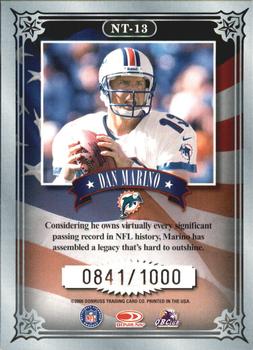 2000 Donruss Preferred - National Treasures #NT-13 Dan Marino Back