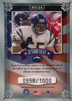 2000 Donruss Preferred - National Treasures #NT-24 Junior Seau Back