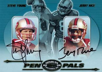 2000 Donruss Preferred - Pen Pals #PP-42 Jerry Rice / Steve Young Front