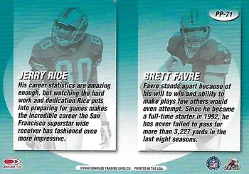 2000 Donruss Preferred - Pen Pals #PP-71 Brett Favre / Jerry Rice Back