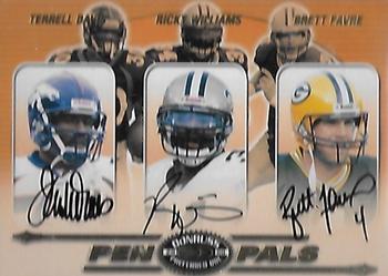 2000 Donruss Preferred - Pen Pals #PP-87 Ricky Williams / Brett Favre / Terrell Davis Front