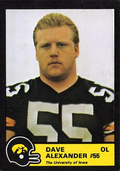 1986 Iowa Hawkeyes #NNO Dave Alexander Front