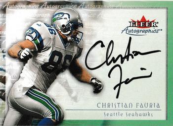 2000 Fleer Tradition - Autographics #NNO Christian Fauria Front