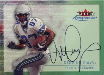 2000 Fleer Tradition - Autographics #NNO Derrick Mayes Front