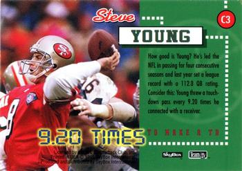 1995 SkyBox Impact - Countdown #C3 Steve Young Back