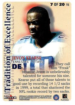 2000 Fleer Tradition - Tradition of Excellence #7 TE Jevon Kearse Back