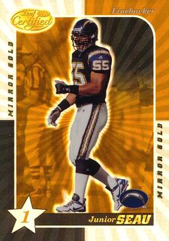 2000 Leaf Certified - Mirror Gold #76 Junior Seau Front