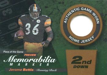 2000 Leaf Limited - Piece of the Game Previews Second Down #JB36-B Jerome Bettis Front