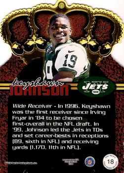 2000 Pacific - Gold Crown Die Cuts #18 Keyshawn Johnson Back