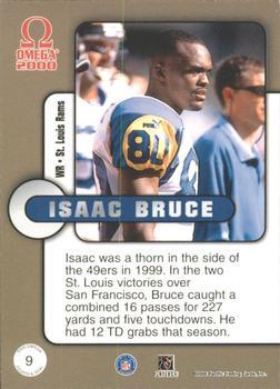 2000 Pacific Omega - Fourth & Goal Colored Foil #9 Isaac Bruce Back