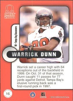 2000 Pacific Omega - Fourth & Goal Colored Foil #16 Warrick Dunn Back