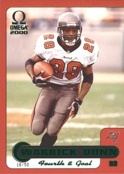 2000 Pacific Omega - Fourth & Goal Colored Foil #16 Warrick Dunn Front