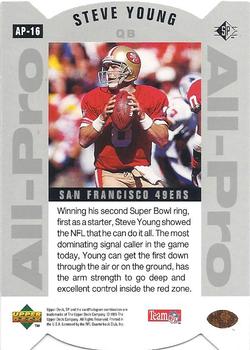 1995 SP - All-Pros Die Cut #AP-16 Steve Young Back