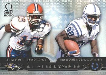 2000 Pacific Omega - NFL Generations #7 Travis Taylor / Marvin Harrison Front