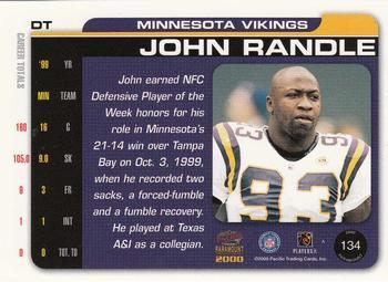 2000 Pacific Paramount - Premiere Date #134 John Randle Back