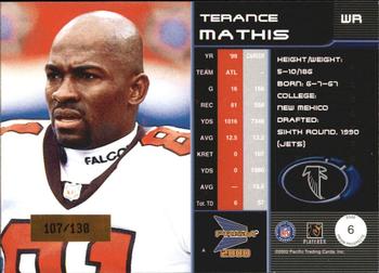 2000 Pacific Prism Prospects - Premiere Date #6 Terance Mathis Back