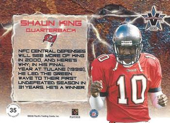 2000 Pacific Vanguard - High Voltage Red #35 Shaun King Back