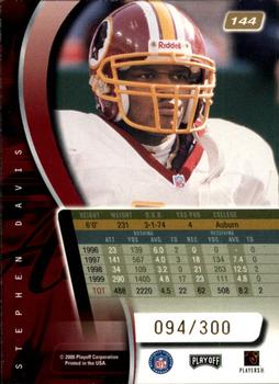 2000 Playoff Absolute - Coaches Honors #144 Stephen Davis Back