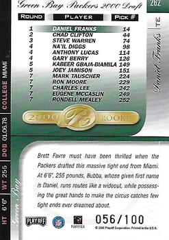 2000 Playoff Prestige - Spectrum Red #262 Bubba Franks Back