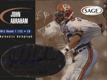 2000 SAGE - Autographs Bronze #A1 John Abraham Front