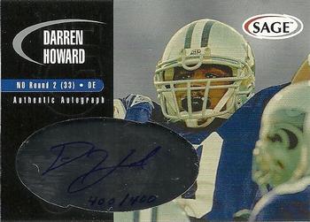 2000 SAGE - Autographs Silver #A20 Darren Howard Front