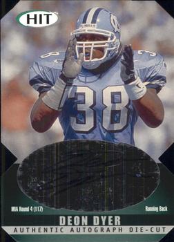 2000 SAGE HIT - Autographs Diamond Die Cuts #36 Deon Dyer Front