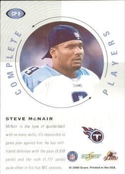 2000 Score - Complete Players #CP 9 Steve McNair Back