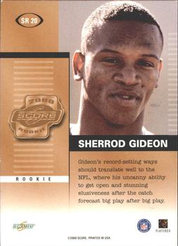 2000 Score - Rookie Preview Autographs #SR 20 Sherrod Gideon Back