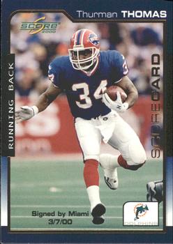 2000 Score - Scorecard #98 Thurman Thomas Front