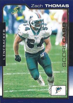 2000 Score - Scorecard #103 Zach Thomas Front