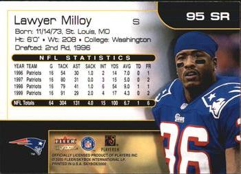 2000 SkyBox - Star Rubies #95 SR Lawyer Milloy Back